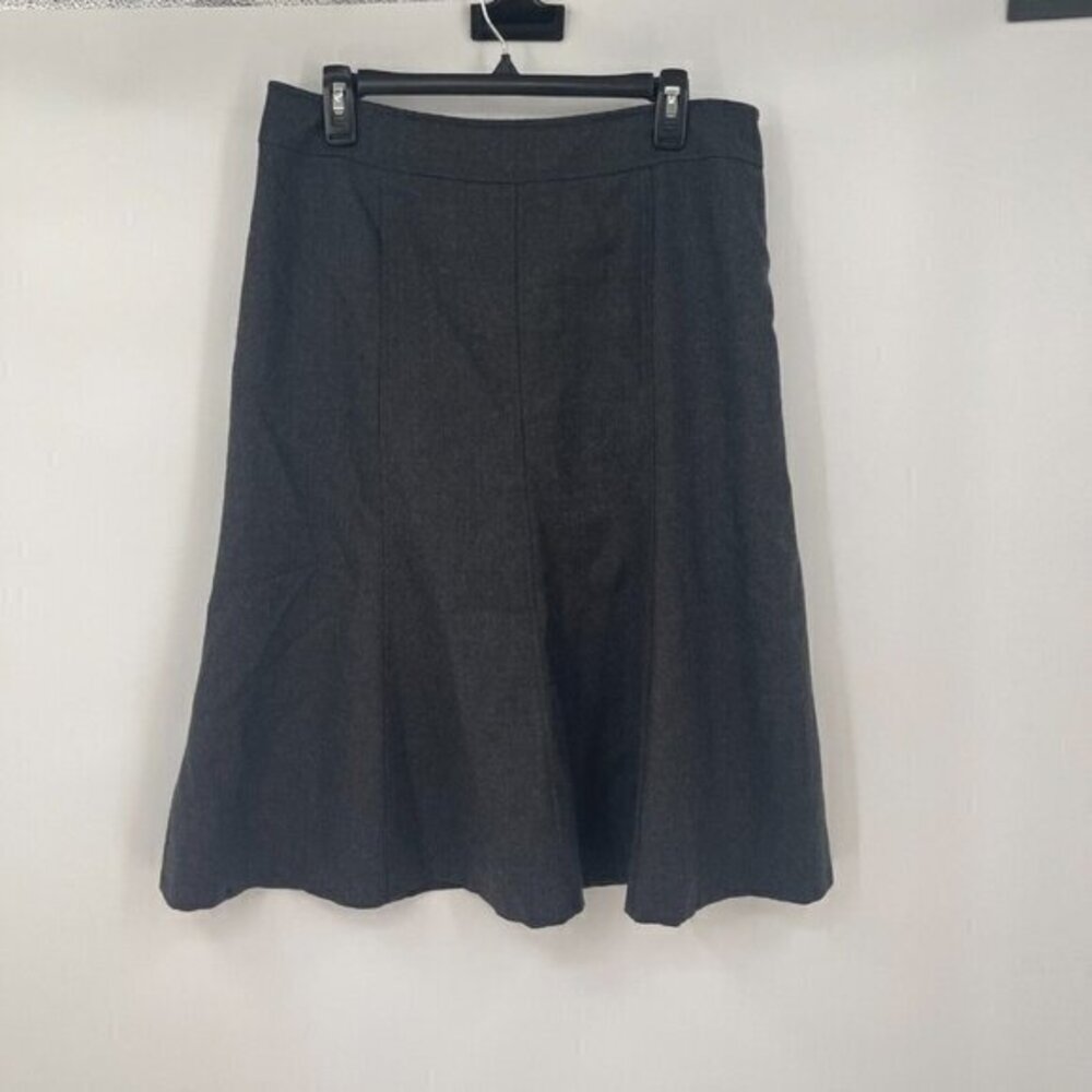 Pendleton Skirt 12 Petites Womens Gray 100 Virgin Wool Lined Business Casual